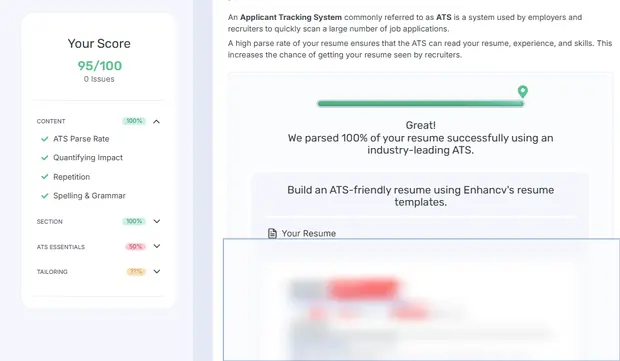 نتيجة فحص ATS — مدير مشتريات ومستودعات